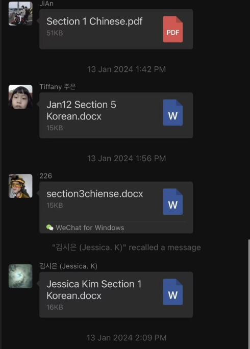 A school newsletter translated into multiple languages